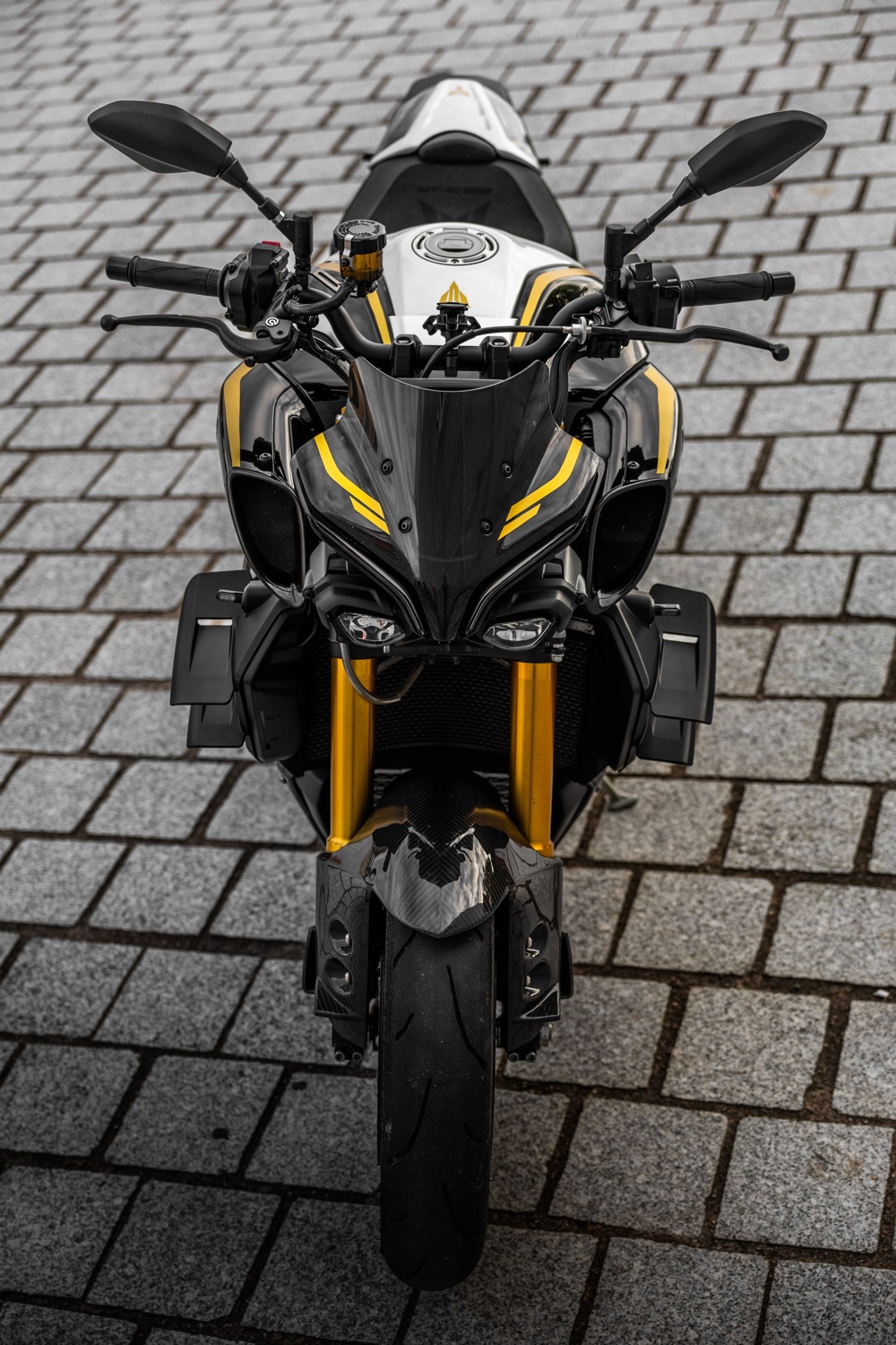 配掛 FRONT 3D 側翼與前擾流的 Yamaha MT-09 車頭