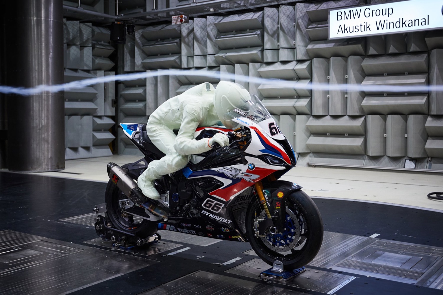 WorldSBK 廠車於 BMW 集團聲學風洞內進行氣流測試